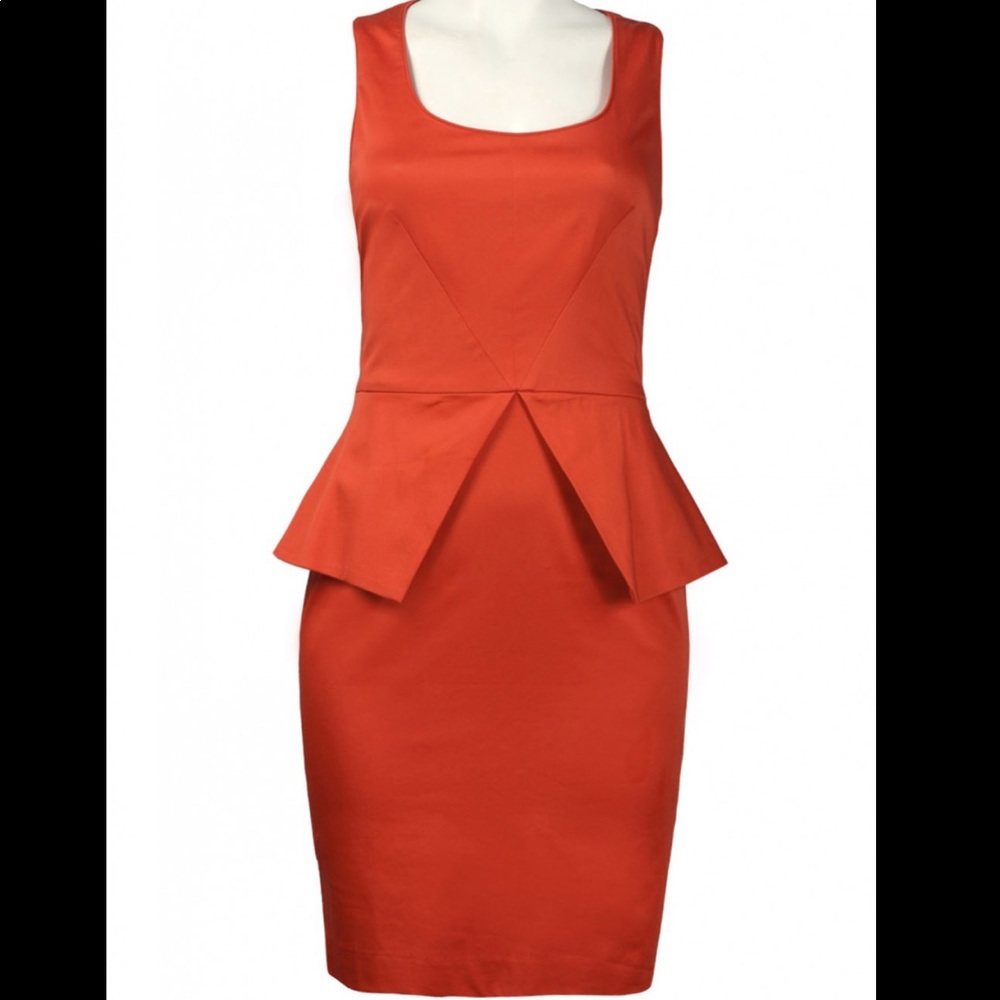 Red fitted dress